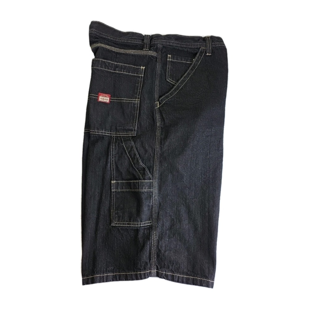 VINTAGE Y2K Paco Jean Shorts Mens 36 Black Carpenter Baggy Hip Hop Skater Loose